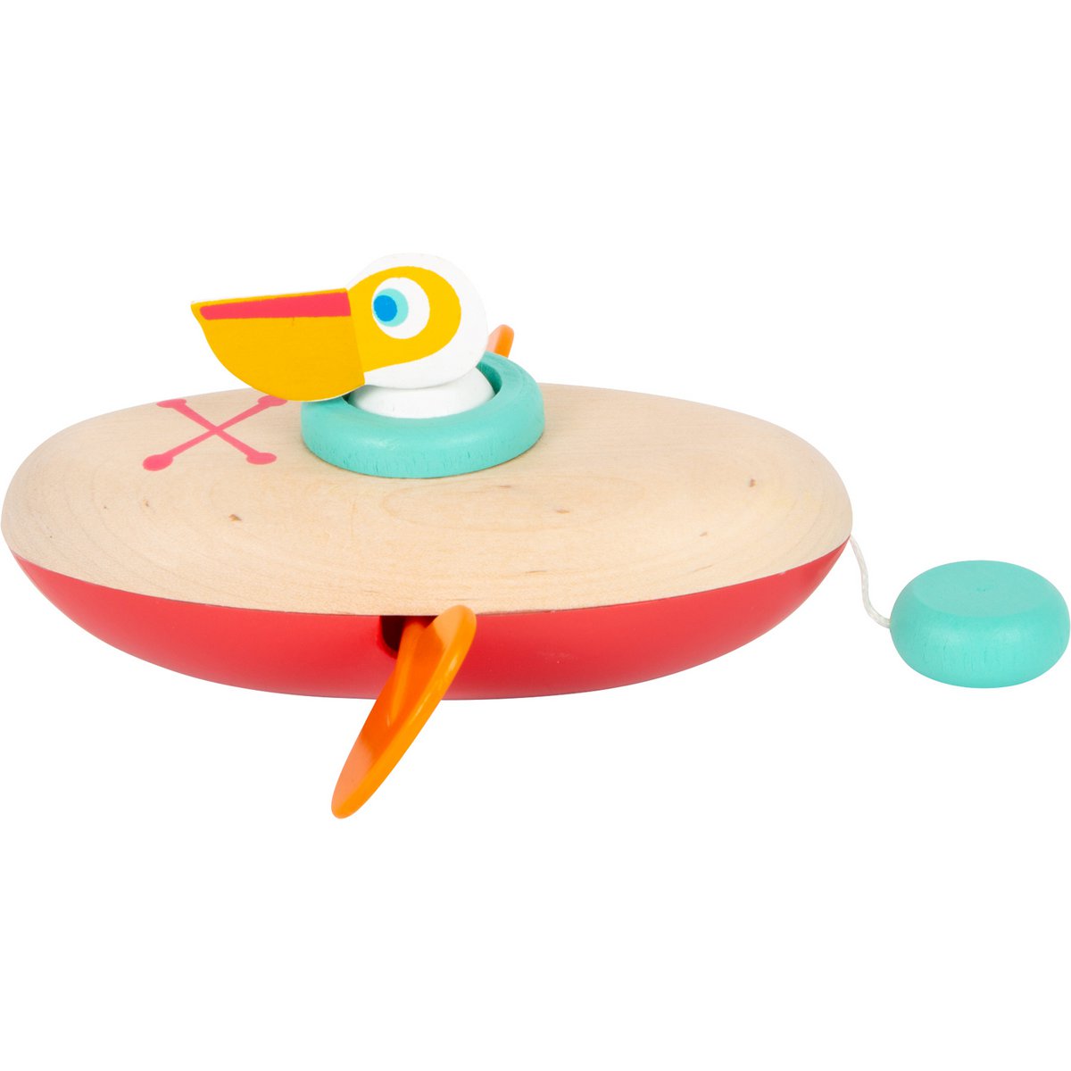 Wasserspielzeug Pelikan aus Holz