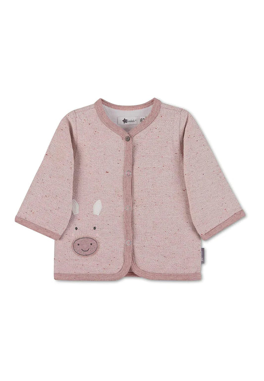 Niedliche Baby Jacke aus Baumwolle mit Lurexgarn in hellem lila 