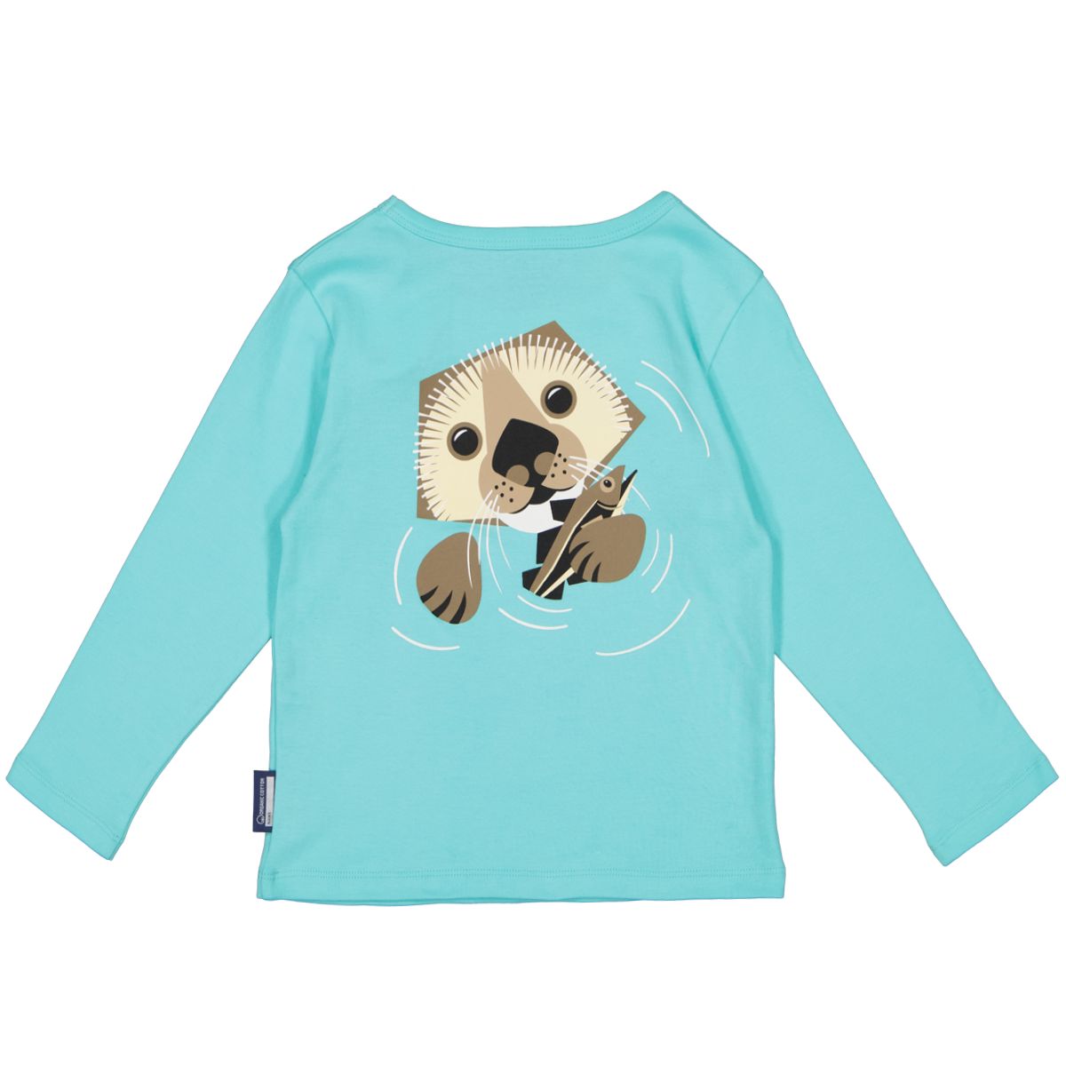 Langärmliges Shirt aus Bio-Baumwolle mit Otter, vorne und hinten bedruckt